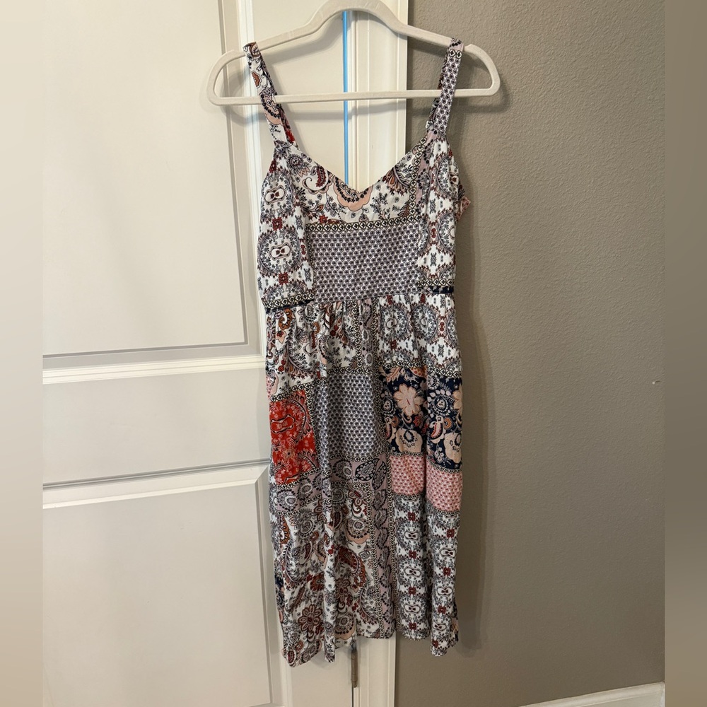 Rachel Zoe Multicolor Patchwork Midi Dress